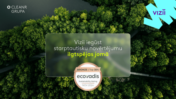 Vizii iegūst starptautisko novērtējumu ilgtspējas jomā